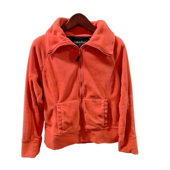 Calvin Klein Womens Performance Fleece Jacket Full Zip Size Large Fall - Picture 1 of 6